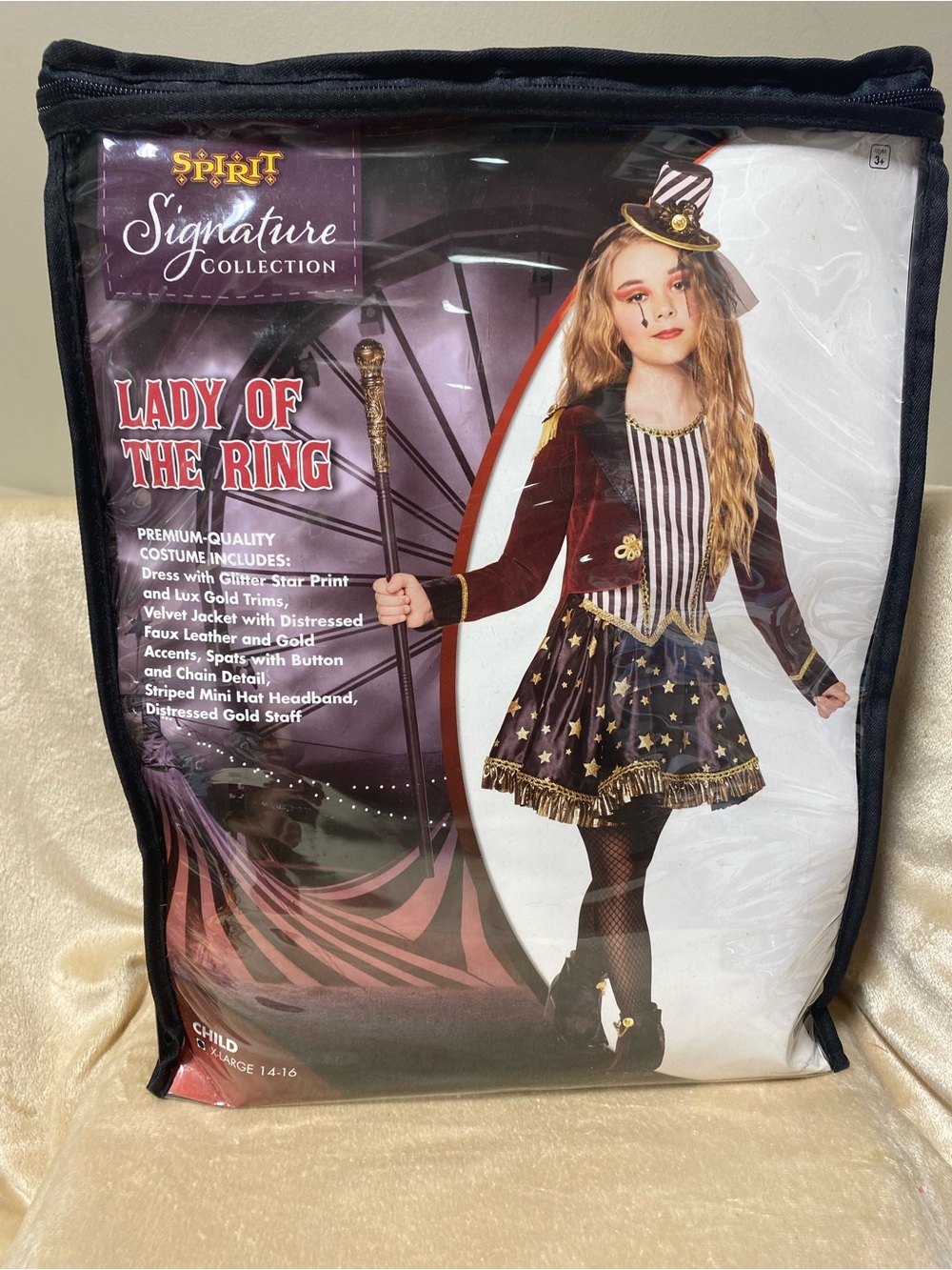 Spirit Halloween Lady of the Ring Costume Girls XL 14-16 Ringmaster Circus